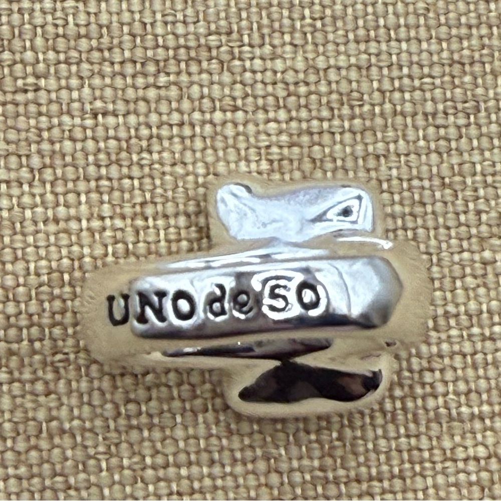 *Rectangular shape ring with gray crystal - Picture 7 of 10